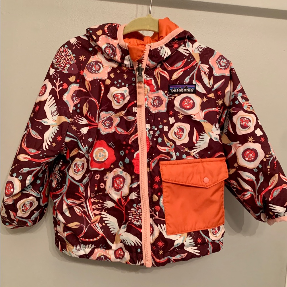 Patagonia toddler reversible puff-ball coat